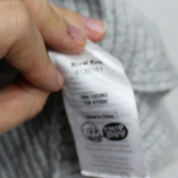 Cheap Monday Grey Rival Knit Mock Neck Ribbed Sweater sz M - Picture 2 of 6